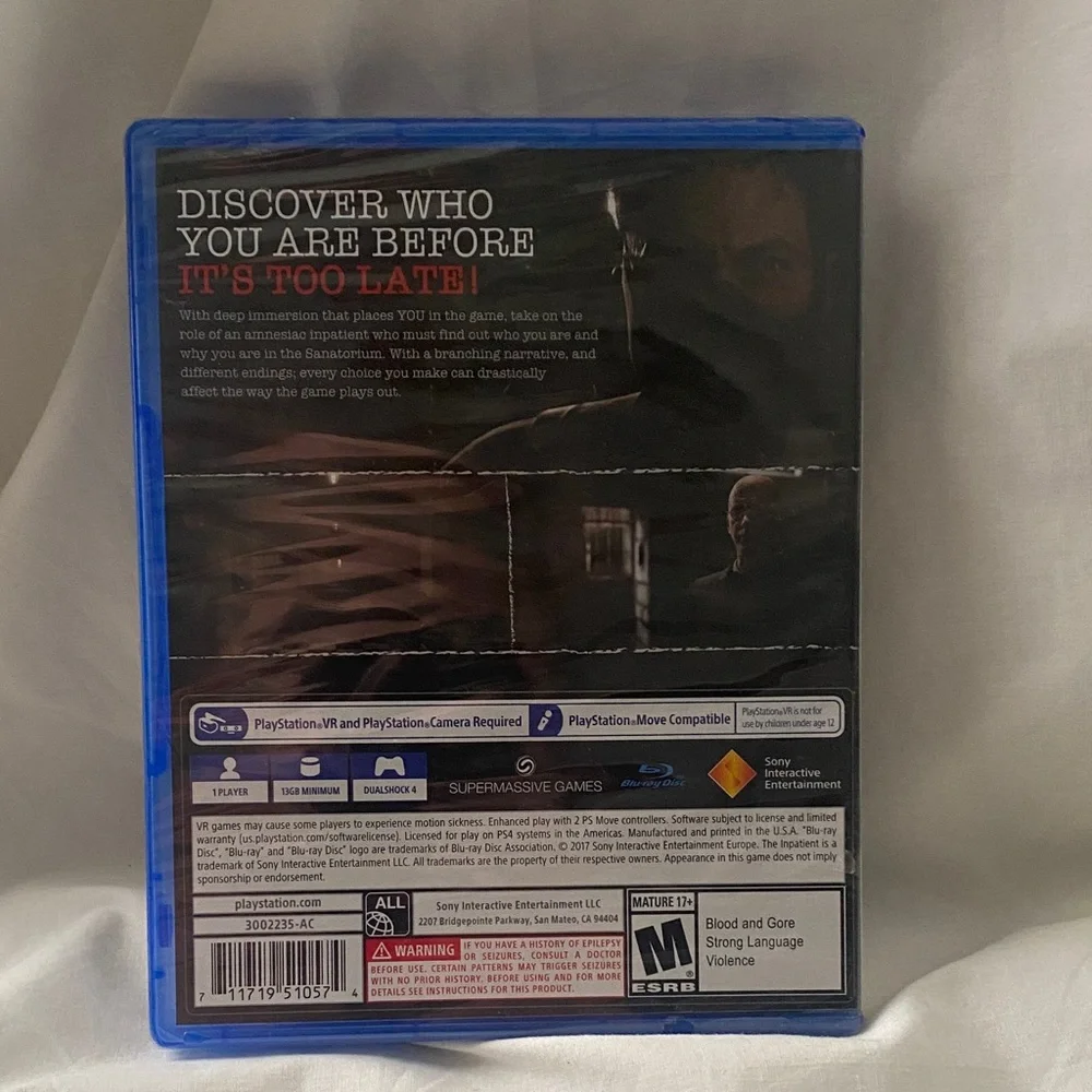 New Sealed Sony PlayStation VR The Inpatient - (BIN 5)